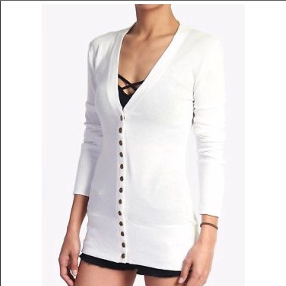 Sand long sleeves snap cardigan - Picture 2 of 3
